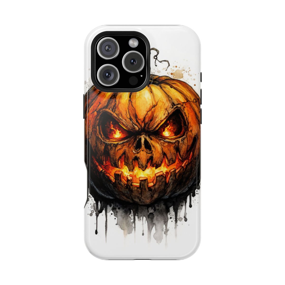 Gnarled Jack O Lantern Watercolor Phone Case For iPhone Samsung