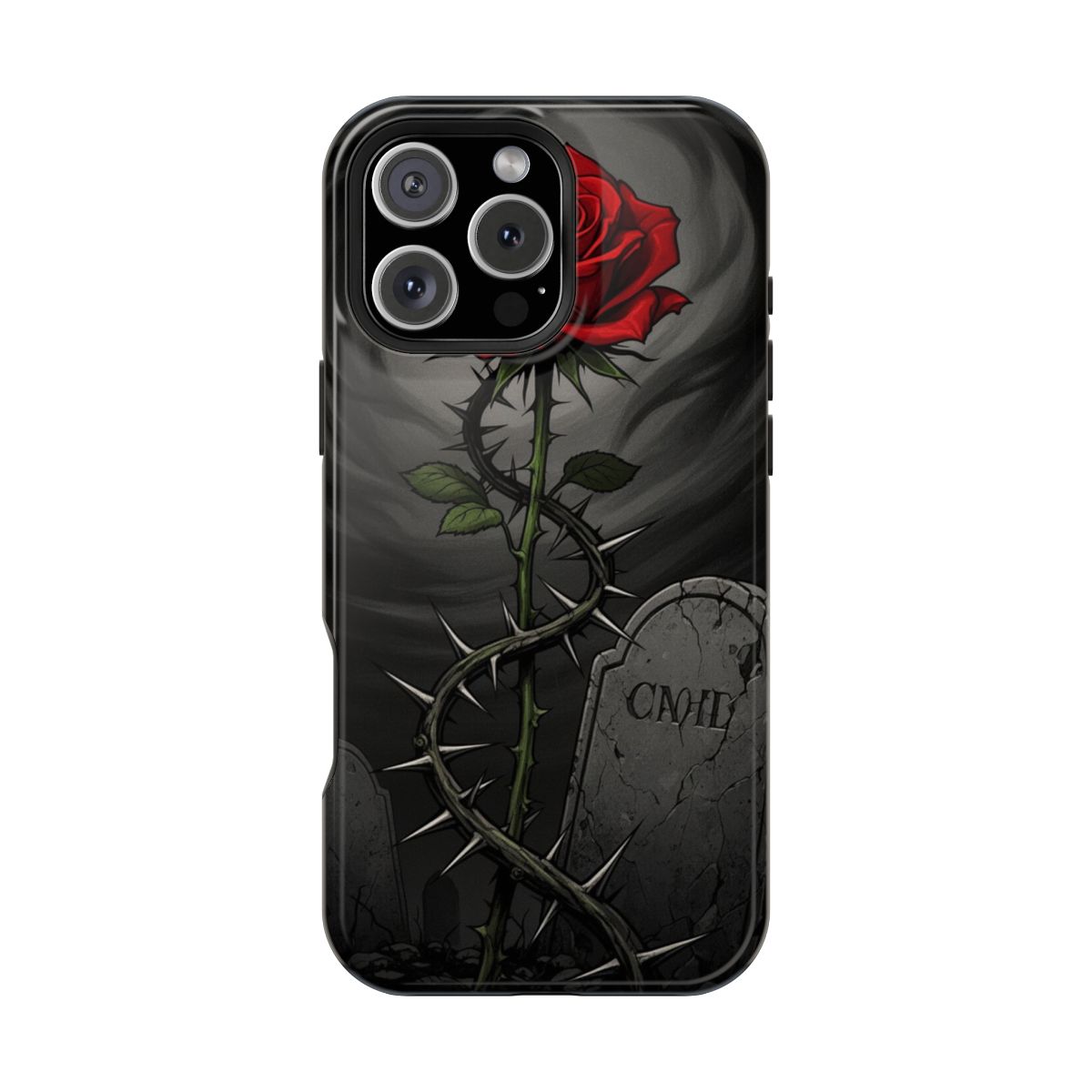 Thorns Embrace Gothic Rose Phone Case For iPhone Samsung