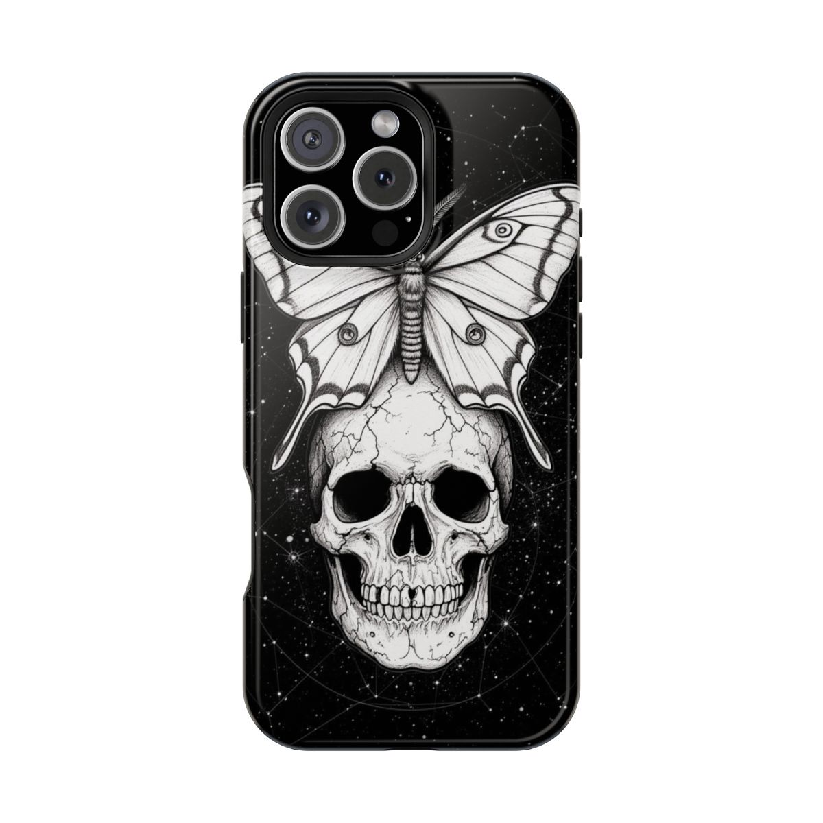 Skull Butterfly Ephemeral Moth Phone Case For iPhone Samsung