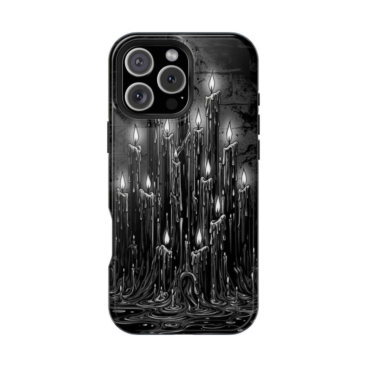 Dripping Black Candles Gothic Phone Case For iPhone Samsung