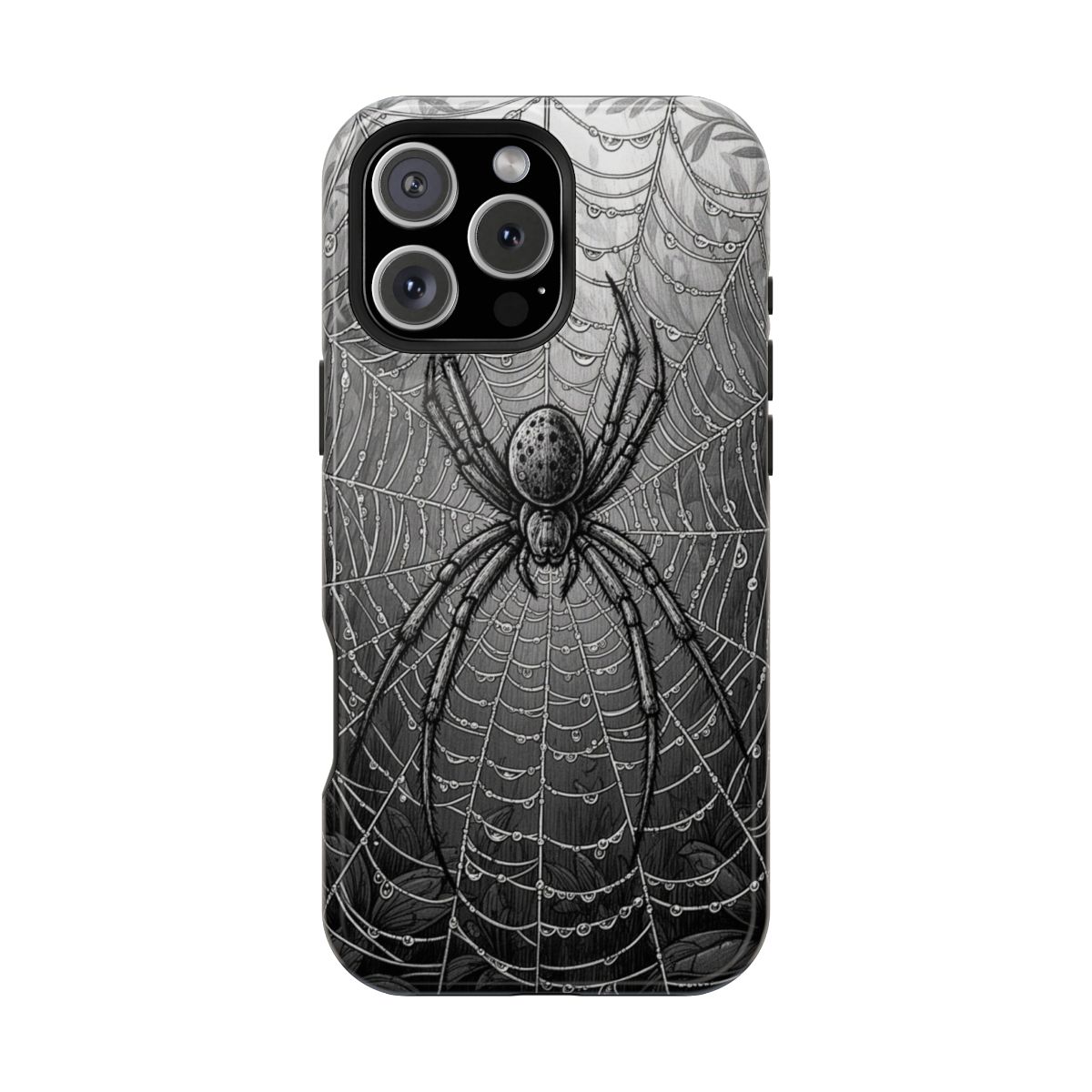 Detailed Spiderweb Dew Phone Case For iPhone Samsung