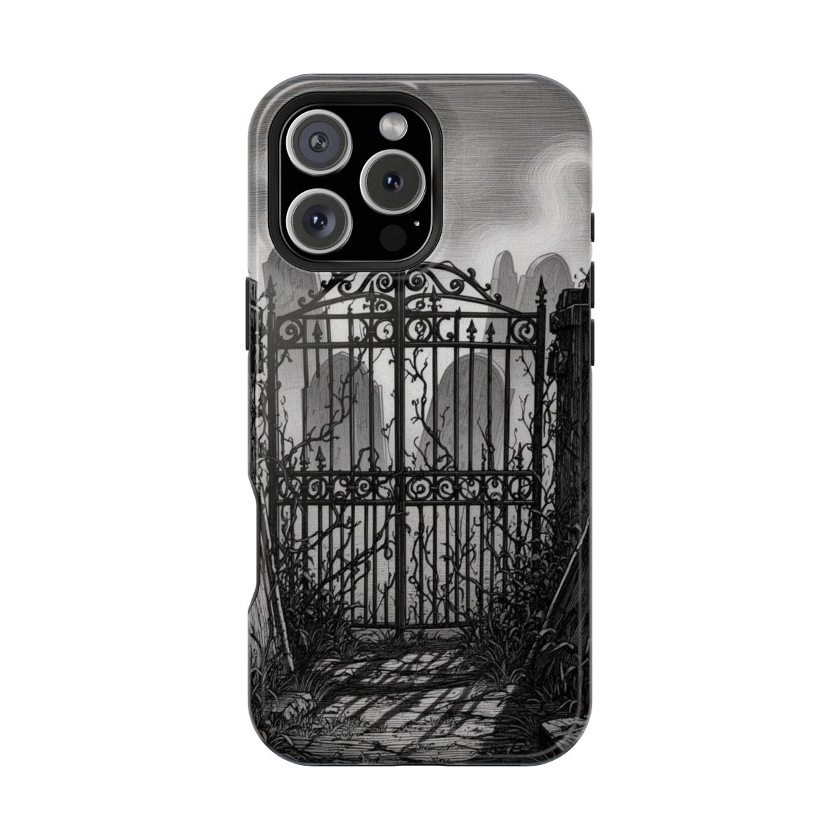 Iron Gate Requiem Engraved Spooky Phone Case For iPhone Samsung