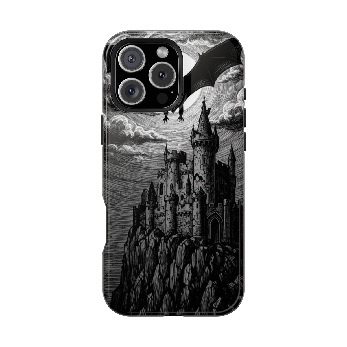 Gothic Castle Bat Nocturne Phone Case For iPhone Samsung
