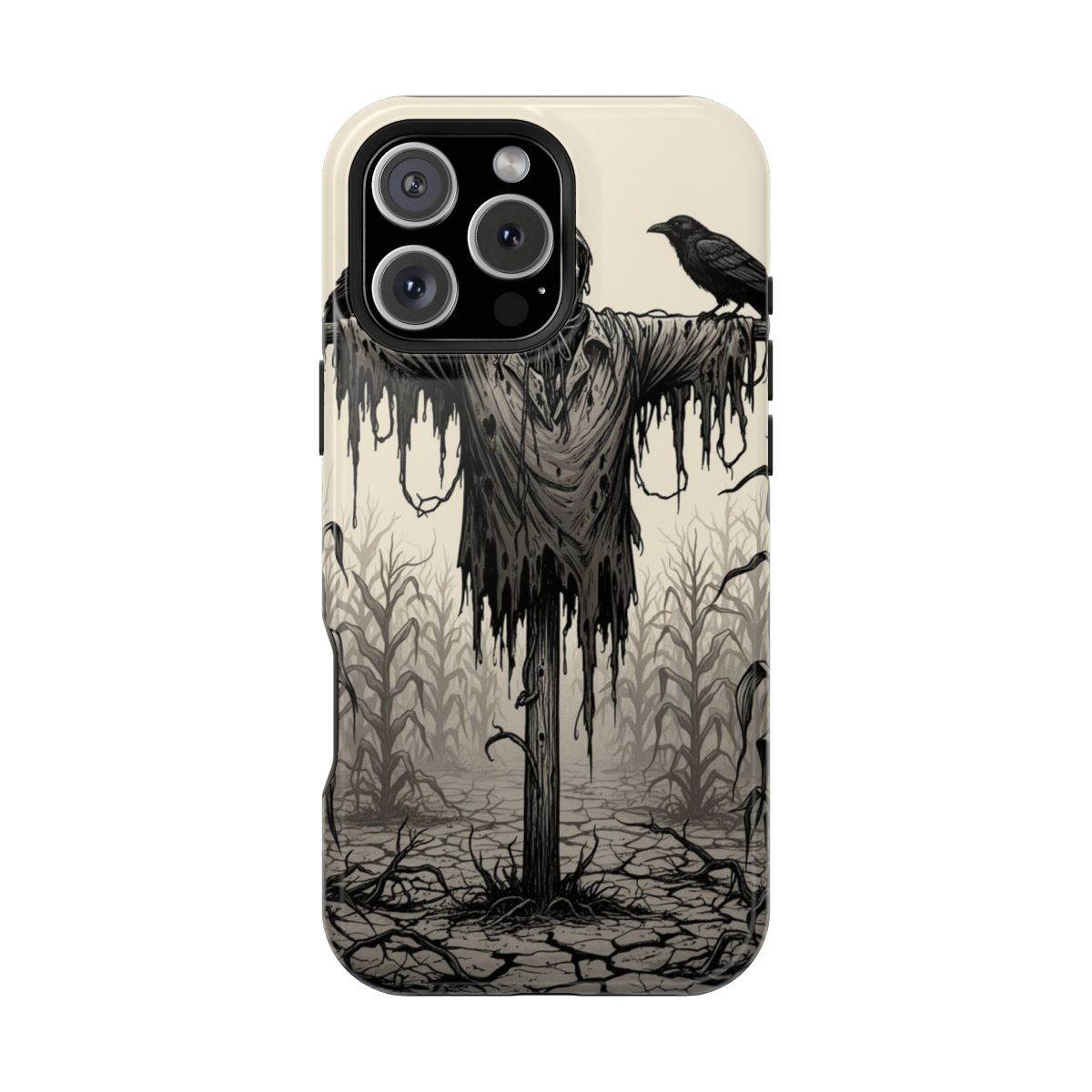 Creepy Scarecrow Crows Halloween Phone Case For iPhone Samsung