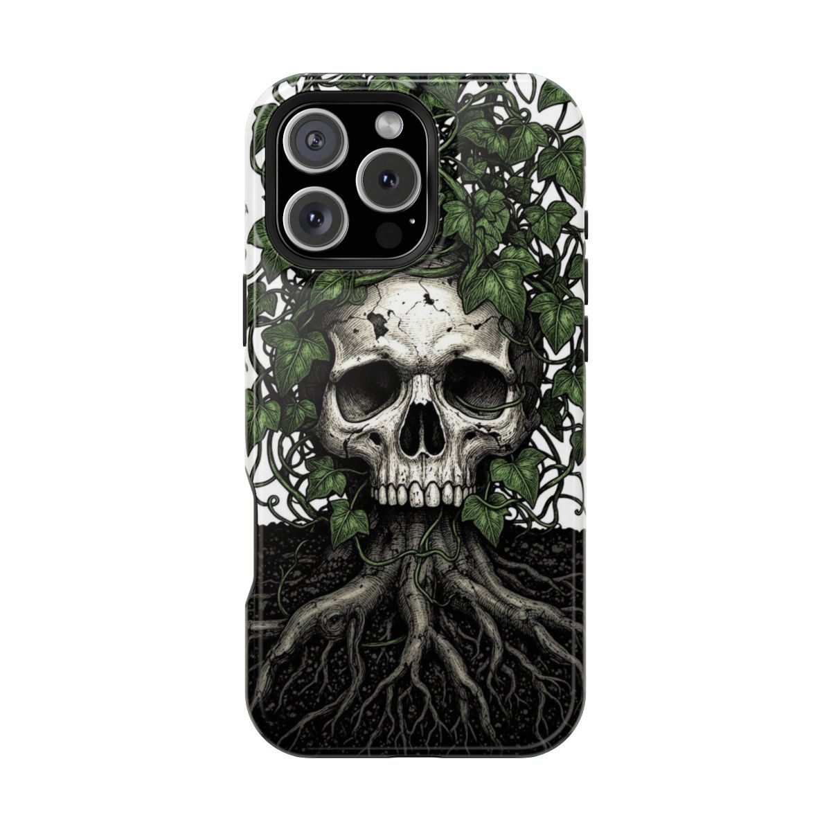 Skull Vines Nature Grave Phone Case For iPhone Samsung