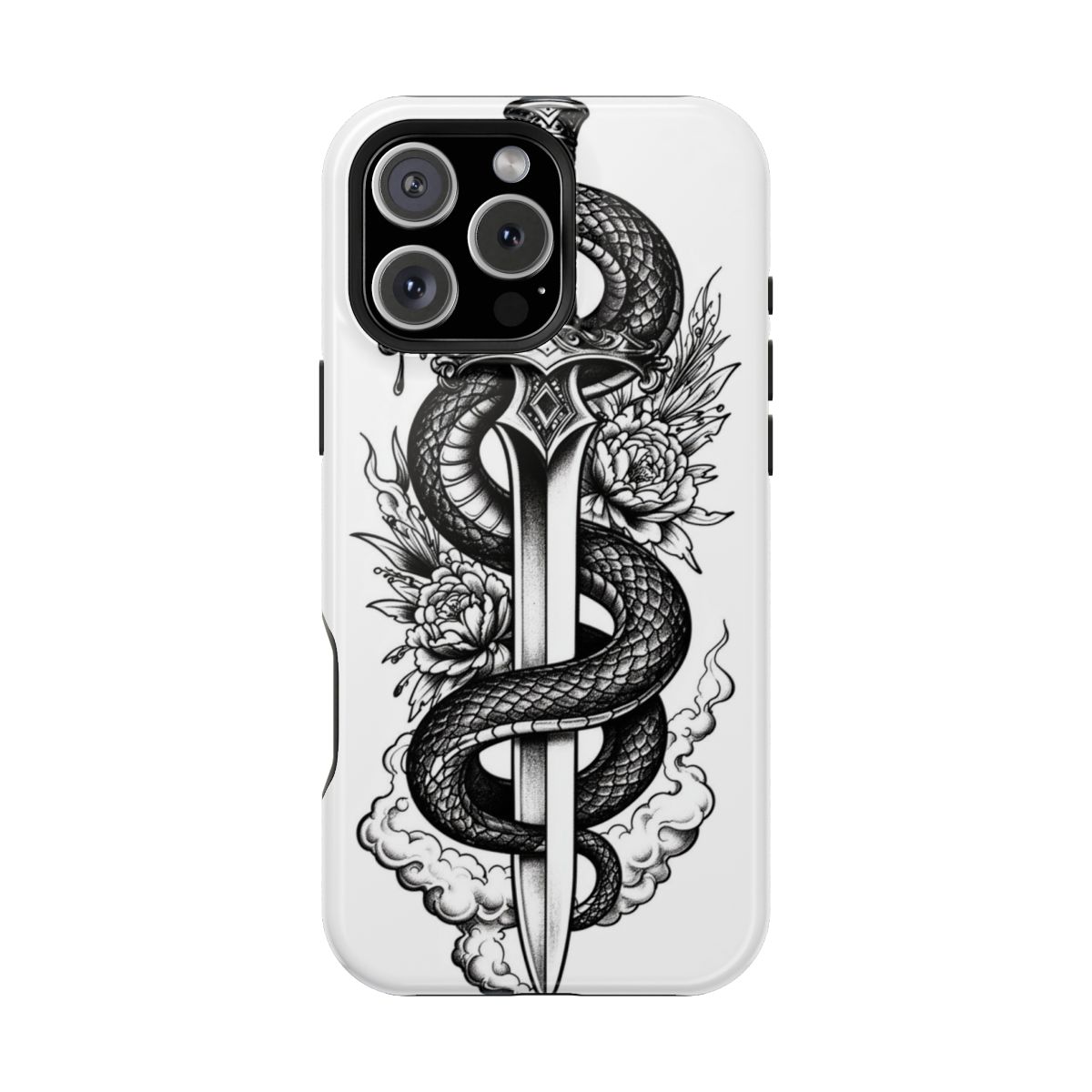 Serpent's Kiss Traditional Tattoo Gothic Dark