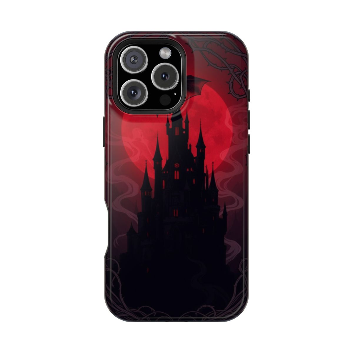 Gothic Bat Castle Shadow Phone Case For iPhone Samsung