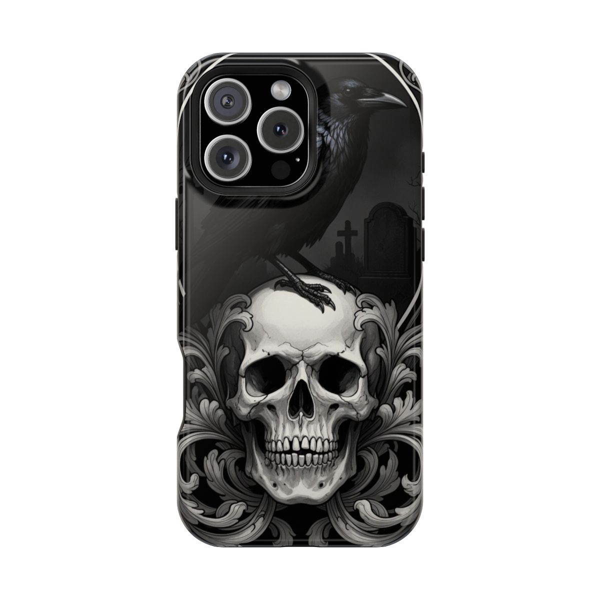 Art Nouveau Skull Phone Case For iPhone Samsung