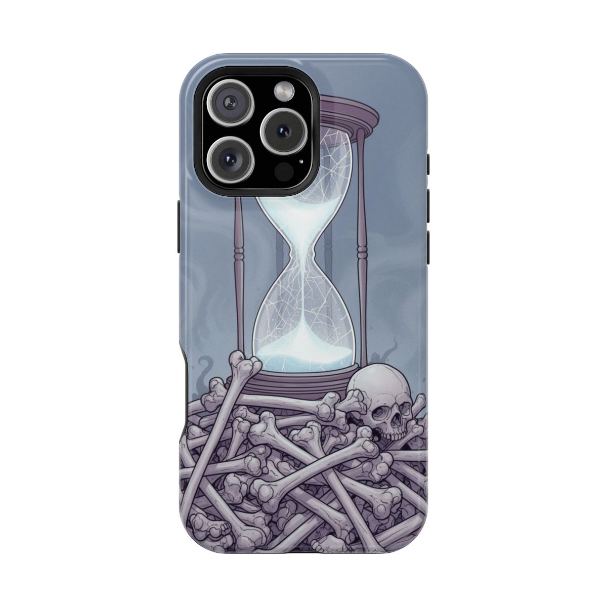 Bones Mark Time Dark Gothic Phone Case For iPhone Samsung