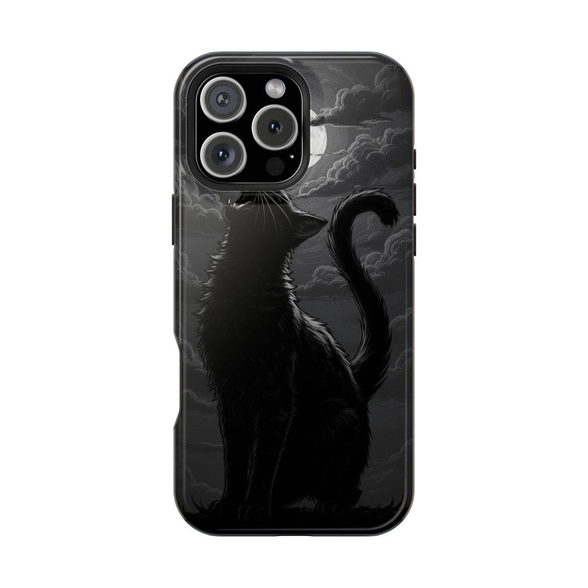 Gothic Black Cat Phone Case For iPhone Samsung