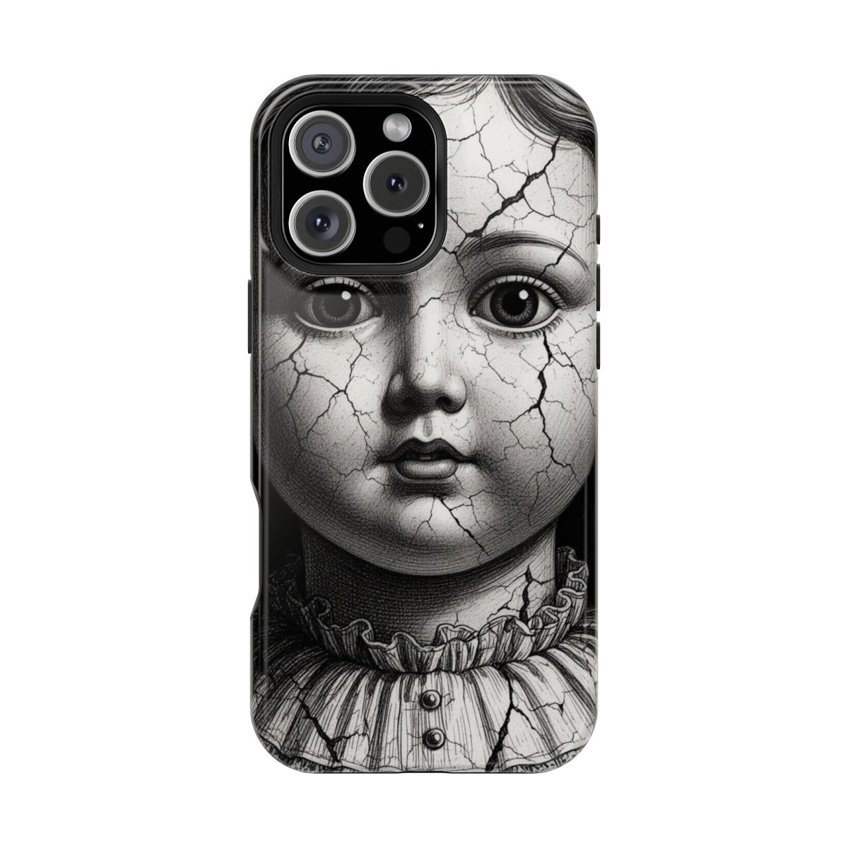 Cracked Porcelain Doll Phone Case For iPhone Samsung