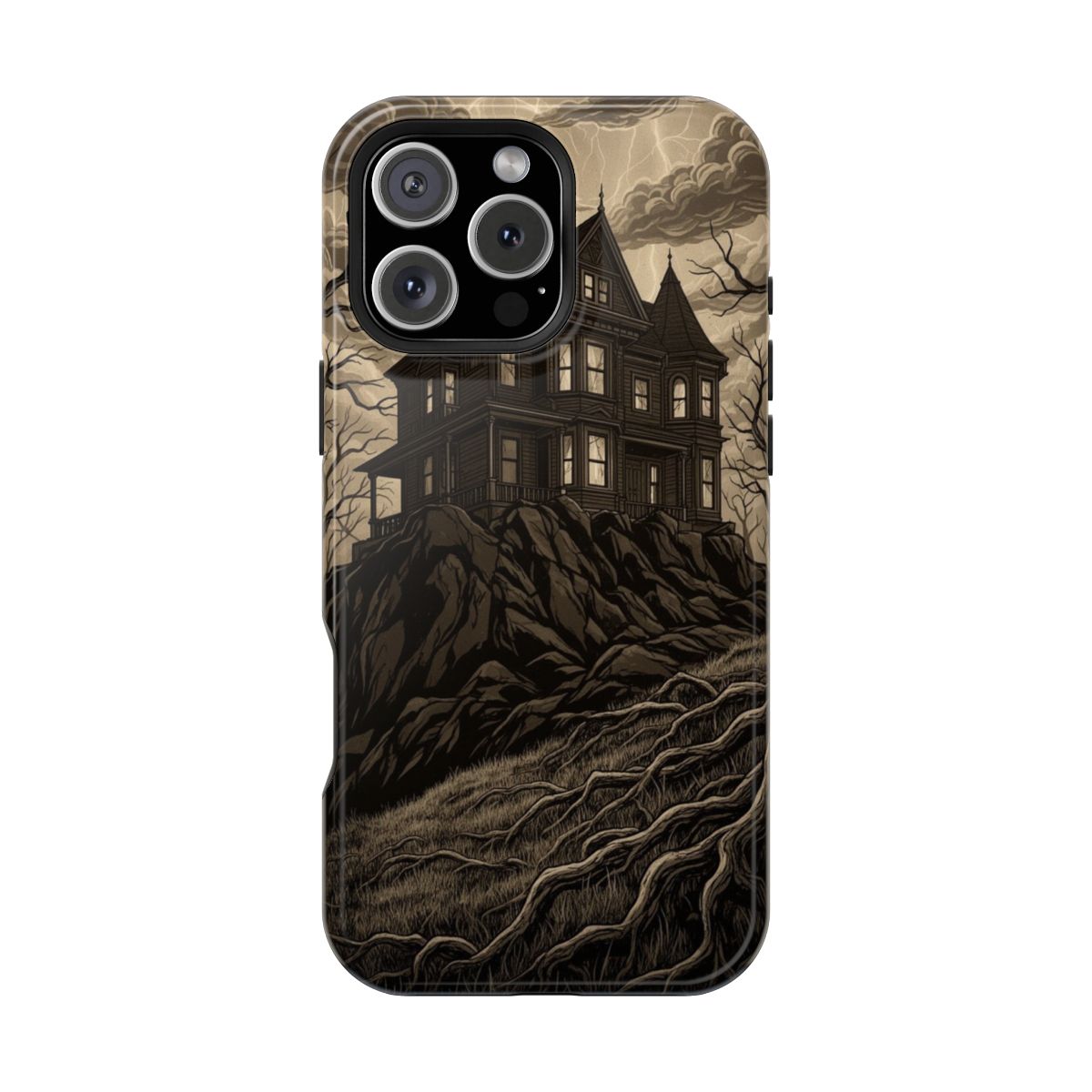 Haunted House Illustration Phone Case For iPhone Samsung