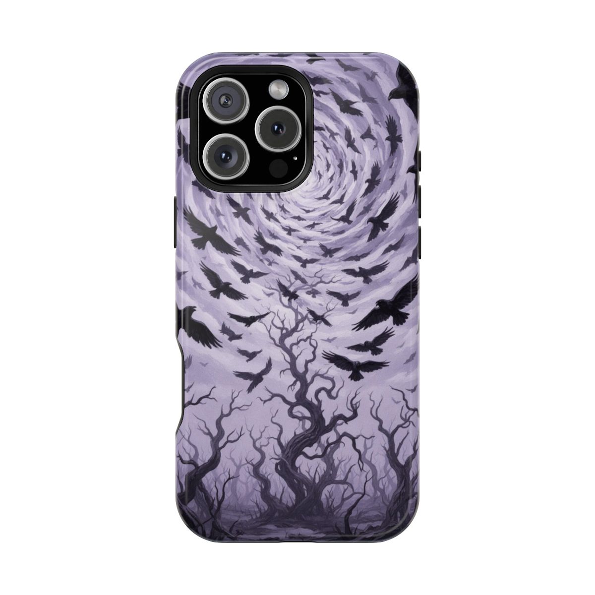 Swirling Crows Landscape Gothic Phone Case For iPhone Samsung
