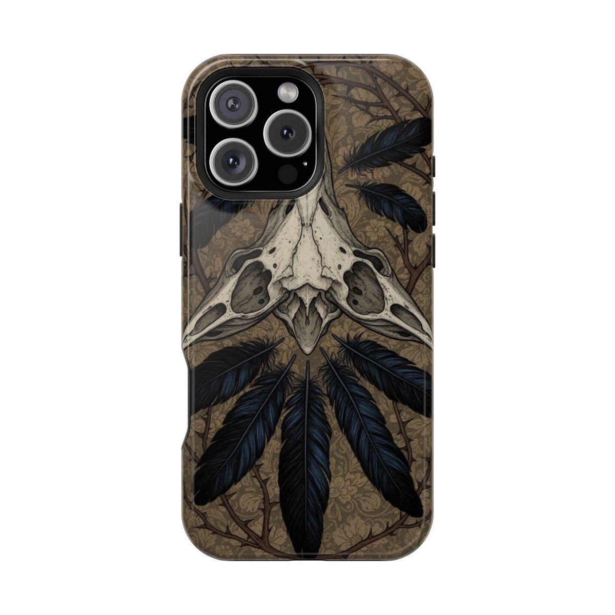 Macabre Botanical Carrion Feathered Bone Phone Case For iPhone Samsung