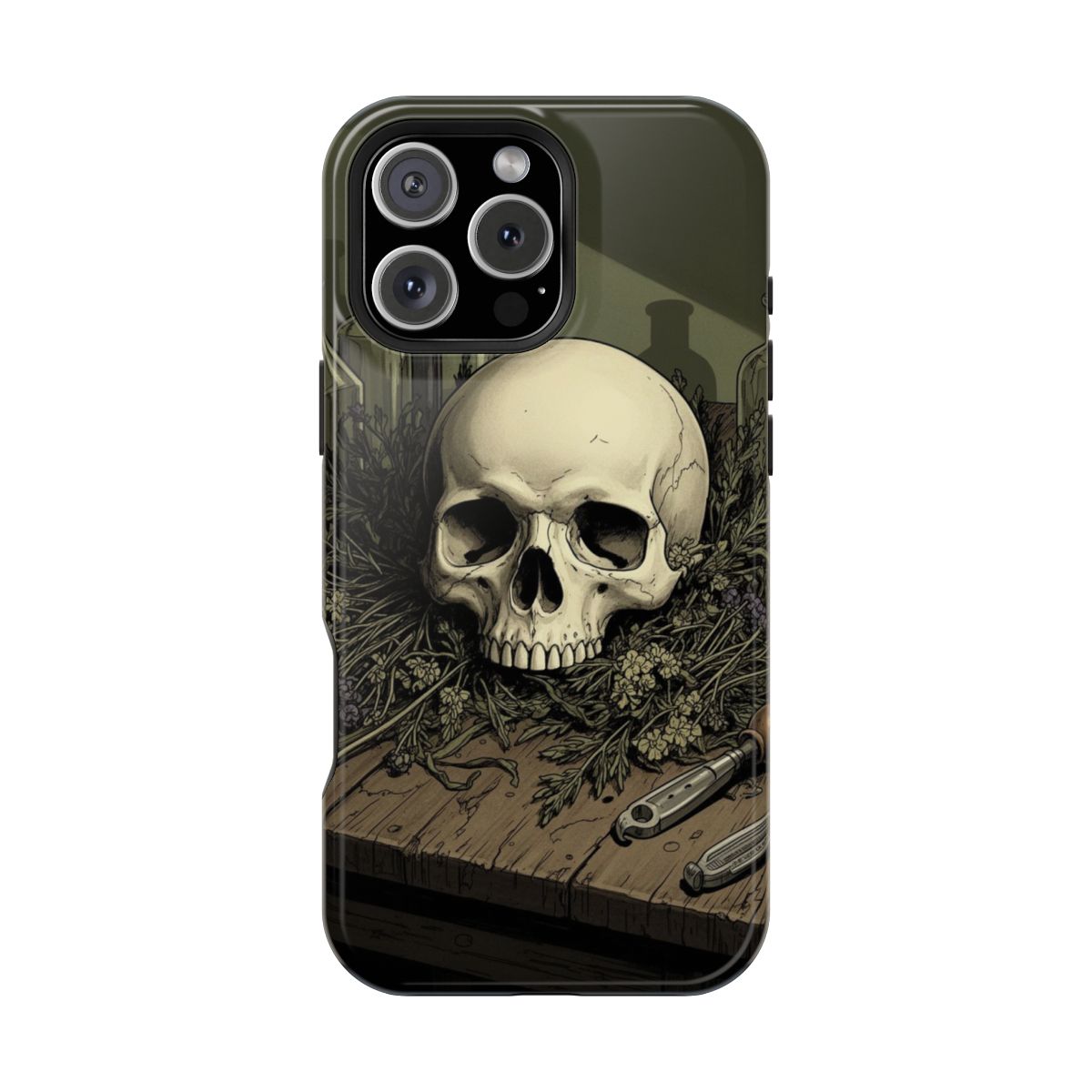 Skull Herbal Remedies Dark Academia Phone Case For iPhone Samsung